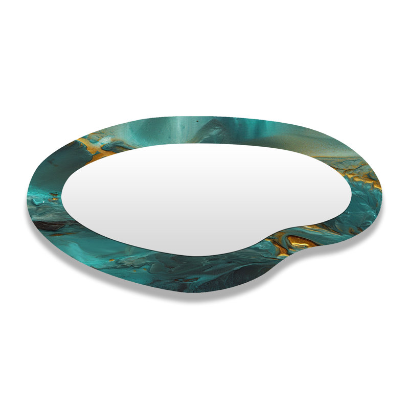 Grand miroir mural Teal Balance VII - Abstract