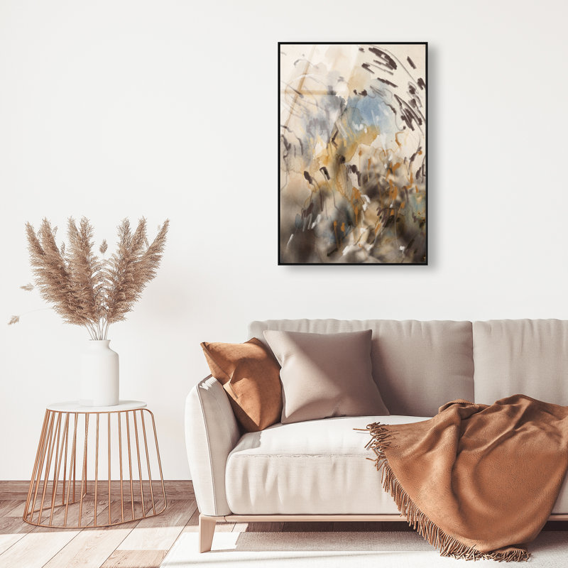 Leave it All behind Acrylic Painting Print, 46"H x 31"W, Black Floater Frame