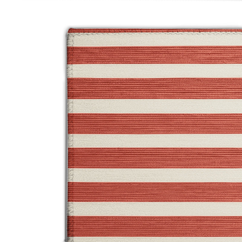 Tapis intérieur / extérieur beige HorizontalStripes, Rectangle 4pi x 6 pi