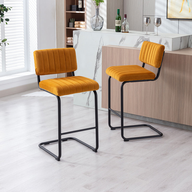 Ambrine Bar Stool, Cognac, Counter Stool (62.5cm Seat Height)