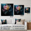 Art pivoines bleues et roses II - décorations murales en acrylique-533673851