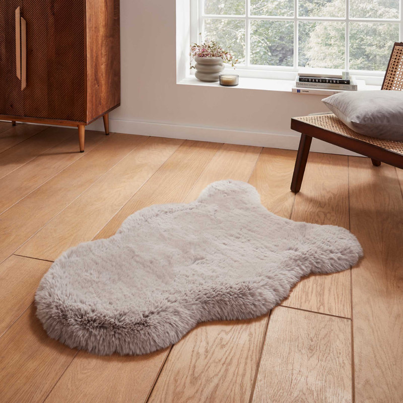 Lehi area rug Table Tufted Sheepskin Silver, Novelty 60 x 90cm