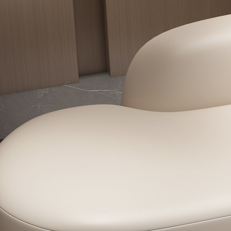 Comfortable Indoor Chaise Lounge: Solid Wood Frame Upholstered Chaise Lounge, Right Hand Facing, Beige Leather Match