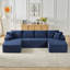 Ensemble de canapé modulaire compressible en forme de U, canapé modulaire de style minimaliste, canapé en tissu velours côtelé pour le salon-788207200-788207206