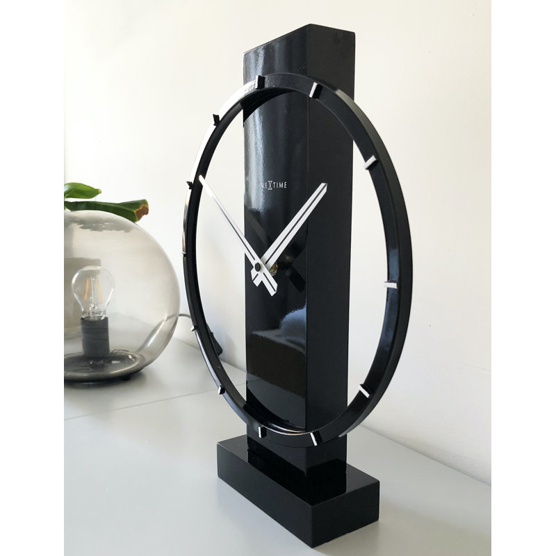 Manufactured Wood Quartz movement / Crystal Tabletop Clock, Black
