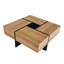 Table basse de conception unique avec 4 rangements cachés, table de cocktail carrée, plateau coulissant extensible, ultrabrillant UV, salon, 31,5 po x 31,5 po | Idée de cadeau