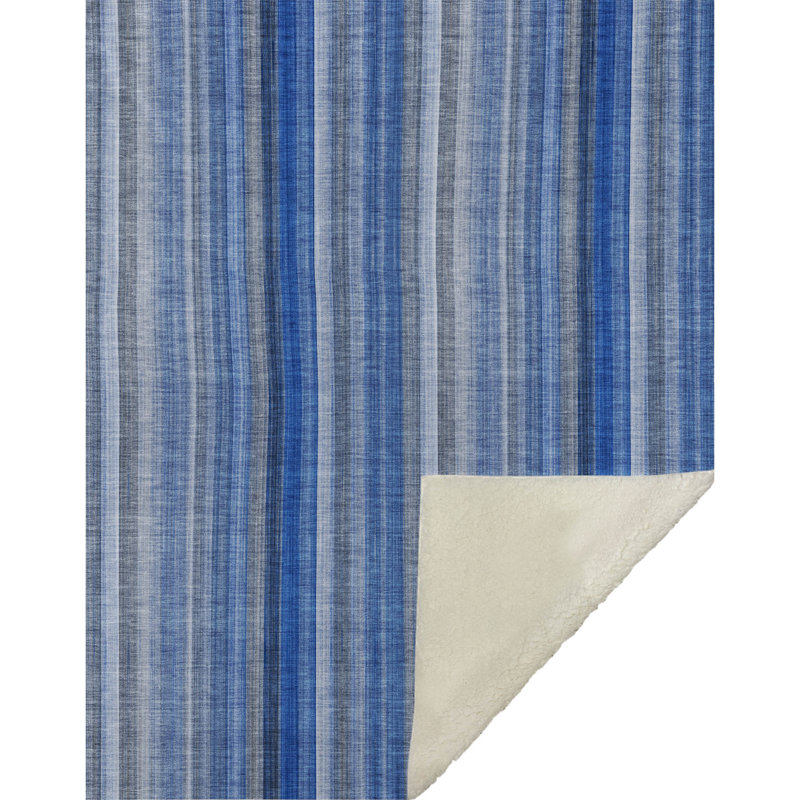 Jeté en sherpa Addison, Bleu