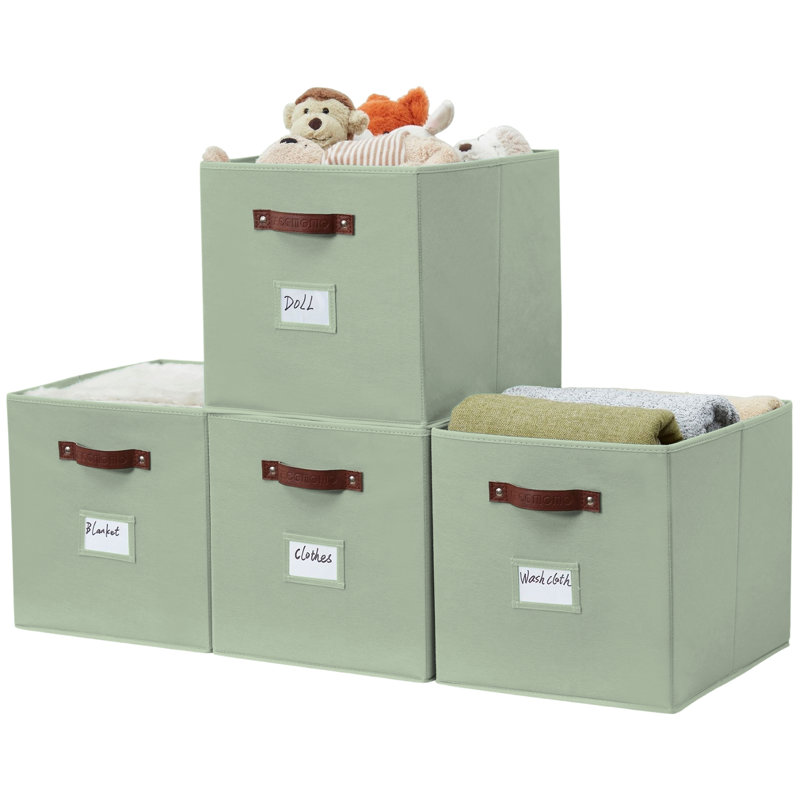 Fabric Storage Bin Set, Green
