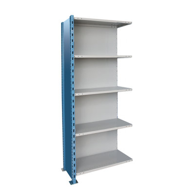 Étagère à 5 tablettes de style fermé h-poteau à haute capacité
