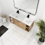 Meuble-lavabo double 48 po, mural, avec meuble-lavabo design avec lavabo, option porte