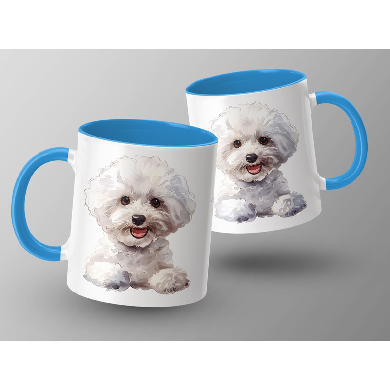 11oz Watercolour Bichon Frise Dog Coffee Mug, 2