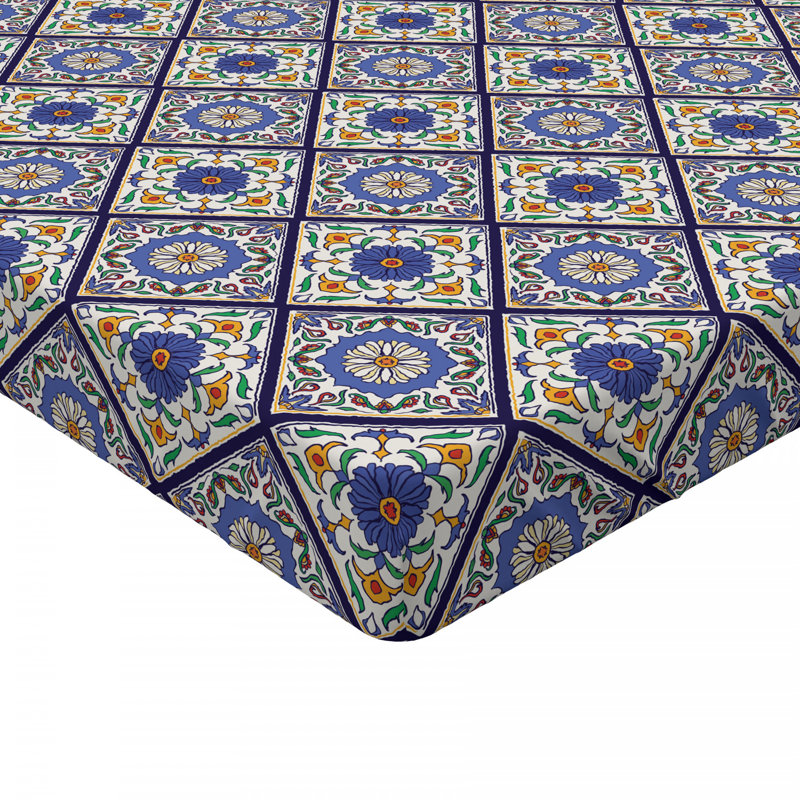 Microfiber Geometric Fitted Sheet, Full Fitted Sheet