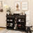 Modern Shoe Cabinet With 4 Flip Drawers, Multifunctional 2-Tier Shoe Storage Organizer With Drawers, Free Standing Shoe Rack For Entrance Hallway-1559950013