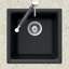 Évier de bar à cuve simple en granite à montage double 13 x 13 po Quartztone Houzer-16670462