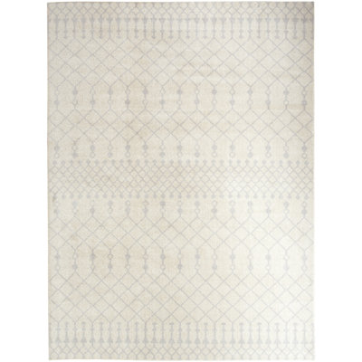 Tapis ivoire marocain lavable à la machine Kenisha