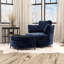 Fauteuil d'appoint pivotant avec repose-pieds de rangement-1025068757