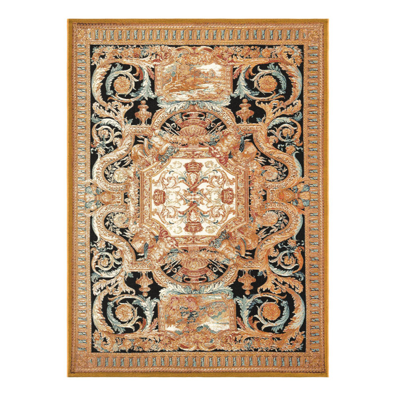 Indoor/Outdoor Traditional Area Rug, Rectangle 5'3" x 7'1"