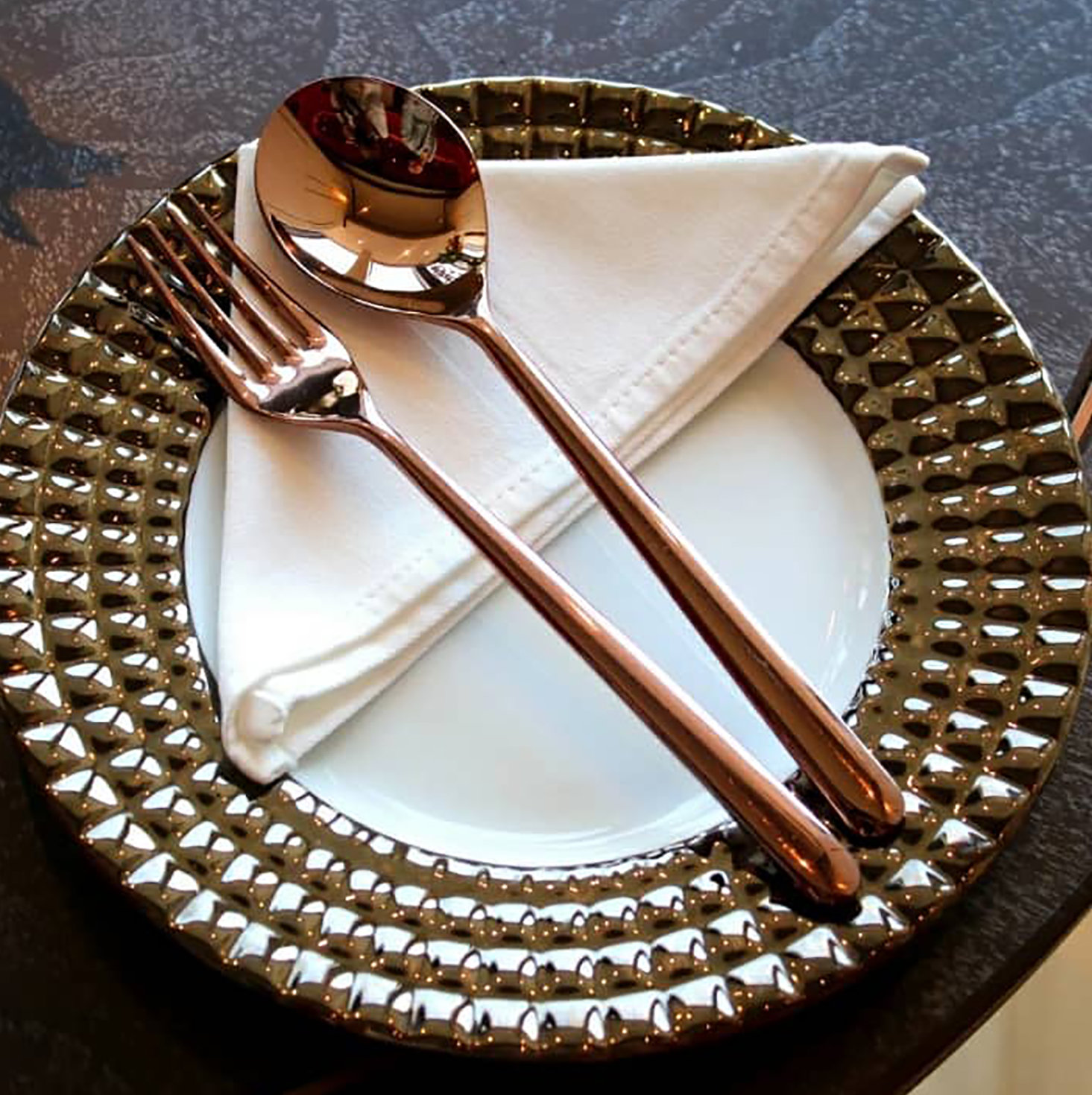 Linea 7 Piece Stainless Steel Hostess Set, Bronze