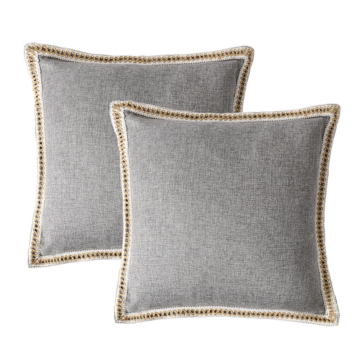 Color Pillow Cover, Gray, Square 18"