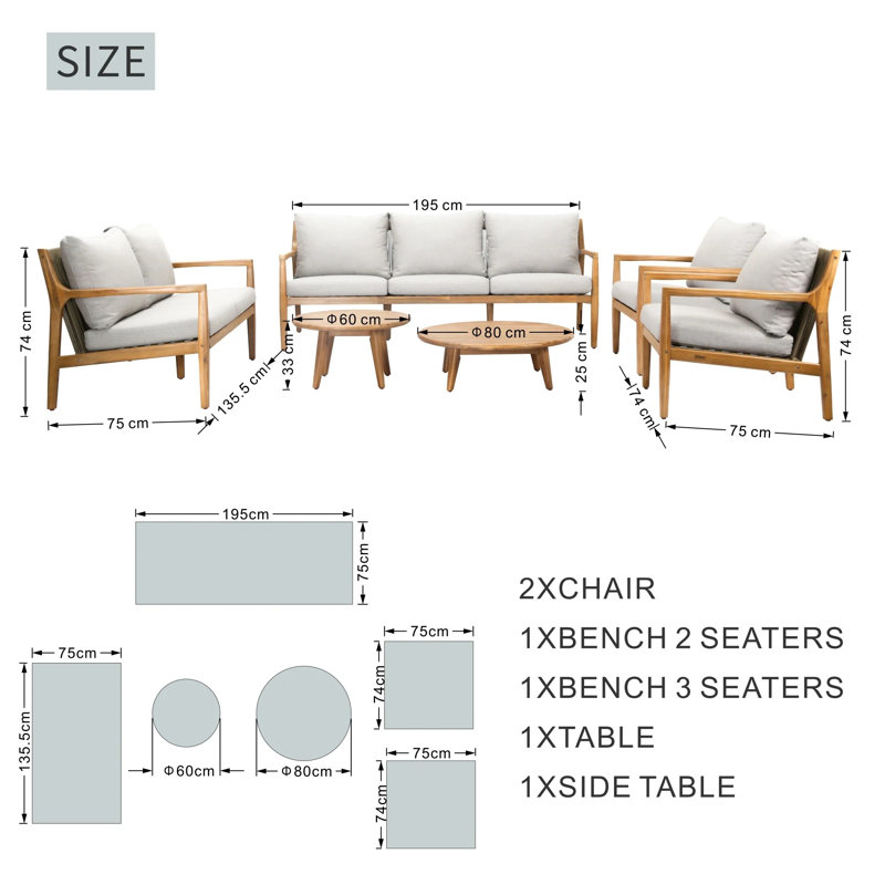 7-Seater Outdoor Lounge Set