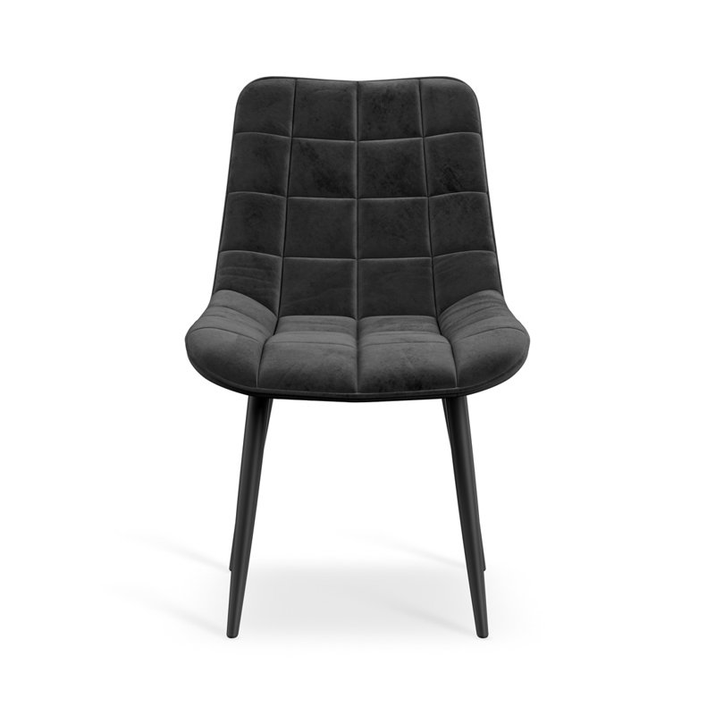 Bierman 45 H Upholstered Dining Chair, Set Of 8, Black Velvet
