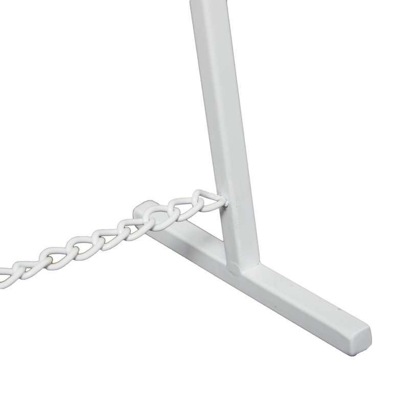 Chifor Metal Free Standing Adjustable Display Stand Easel with Chain Support, White, 57.20" H x 18.50" W x 15.50" D