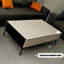Table basse blanche en bois massif fritté