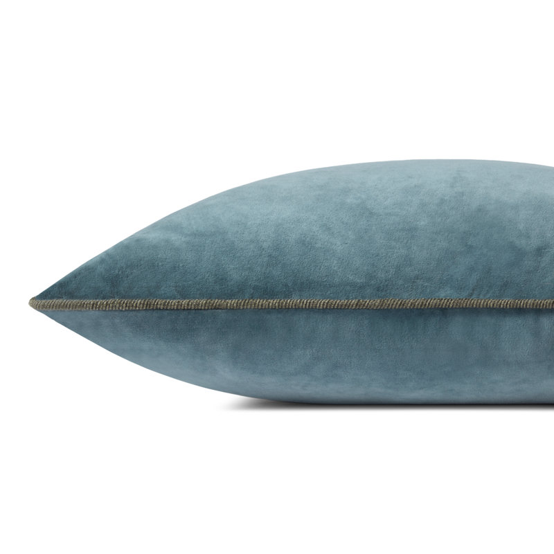 Coussin réversible Chris Loves Julia x Loloi, H 22 po x l 22 po, Bleu, Inférieur