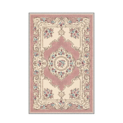 Stylish Hall Carpet (3.3 x 6.6 ft), 100% Polyester, 0.3 in Pile Height | Antibacterial, Non-Slip PVC Felt Dot Underside | Machine Washable, 3D Digital Print, Durable & Easy to Clean | Perfect for Entryway & Living Areas