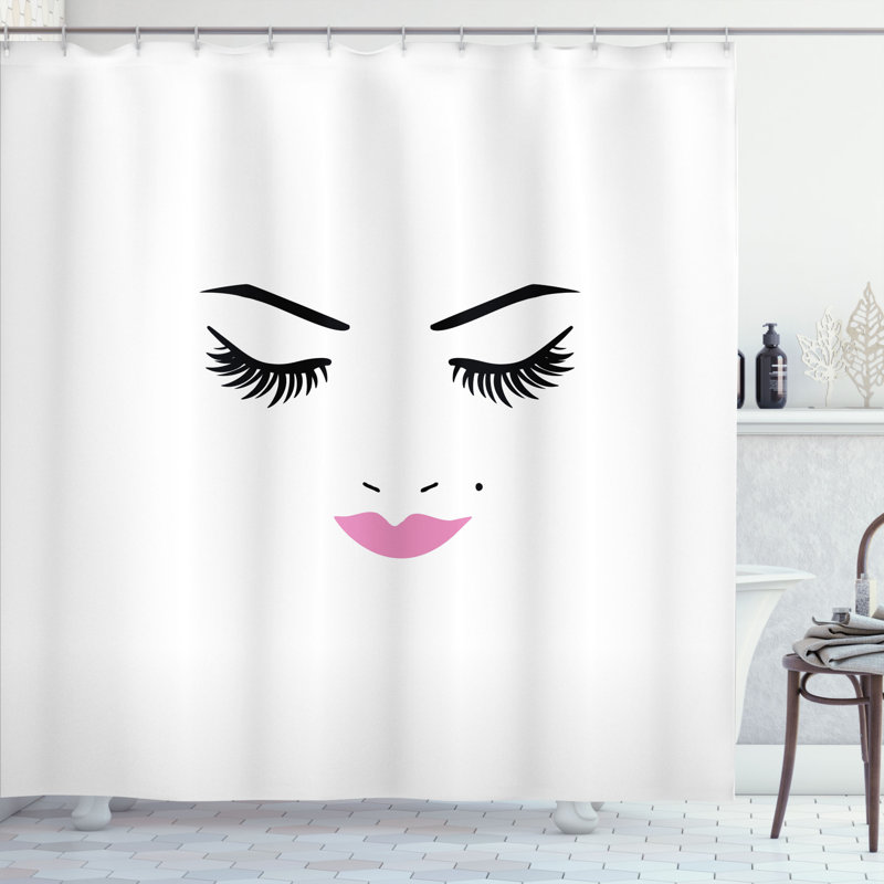 Shower Curtain with Hooks Included, 70" H x 69" W