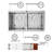 30'' L X 18'' W Double Basin Workstatiom Sink Stainless Stain Undermount Kitchen Sink-110979393