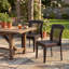Chaises de patio empilables, en acier rotin Pe, d'extérieur compact et moderne