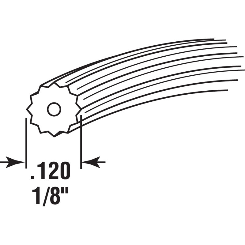 Spline écran en vrac Prime-Line (paquet simple), Noir, H 9,85 po x l 4,9 po x P 1 po