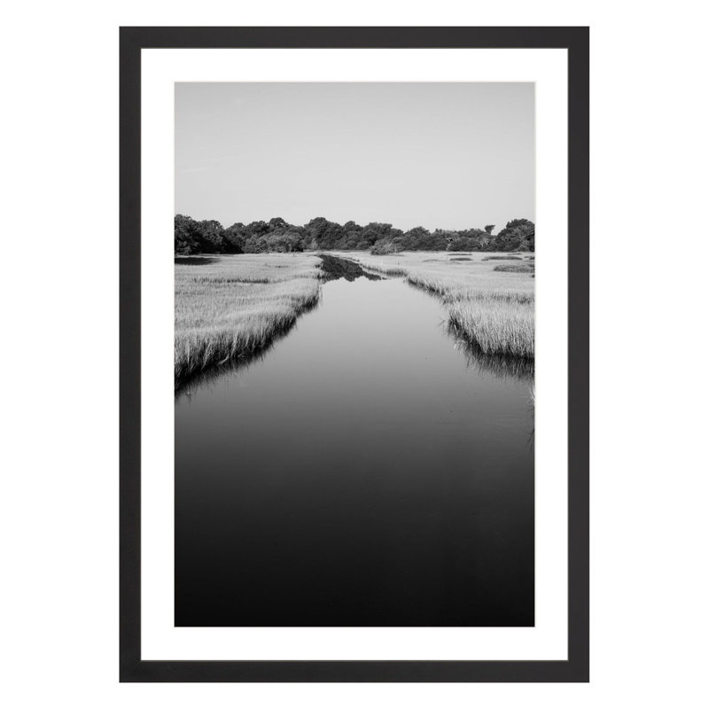 Marsh Stream by Amanda Anderson, Black, 42" H x 28" W x 2.25" D