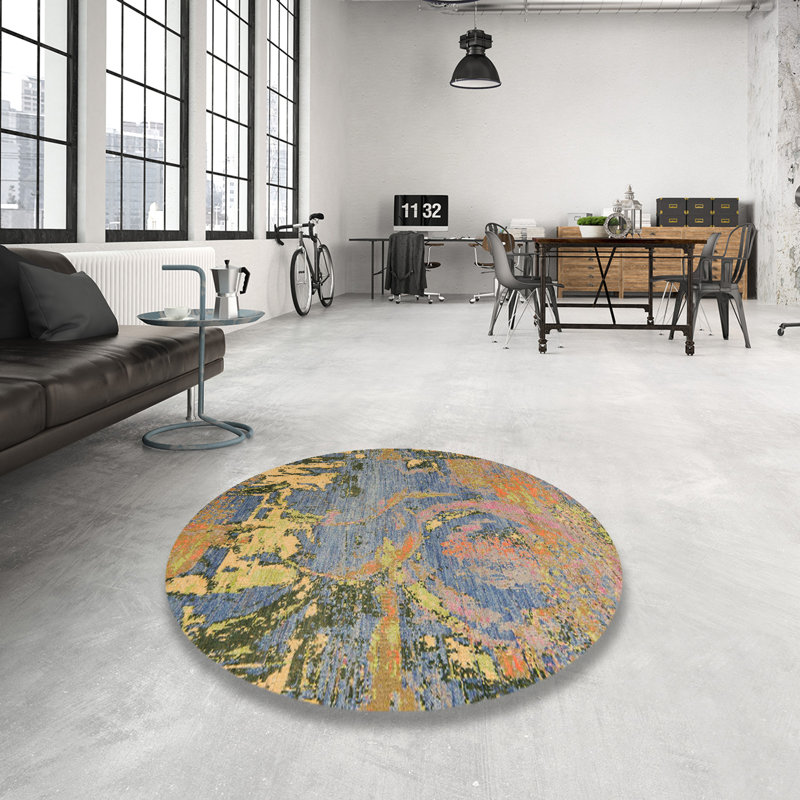 Tapis abstrait moderne 5379, Rond 8 pi