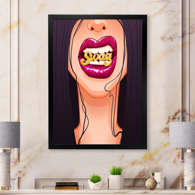 Portrait de femme sensuelle Lips Of Glamour IV - œuvre d'art sur toile Glam