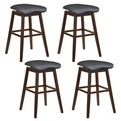 Ensemble de 2 tabourets de bar pivotants de 31 po avec siège et repose-pieds rembourrés