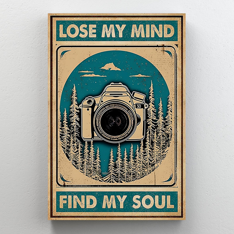 Caméra «Lose My Mind», impression rectangulaire sur toile tendue 1 pièce, H 14 po x l 11 po x P 1,25 po