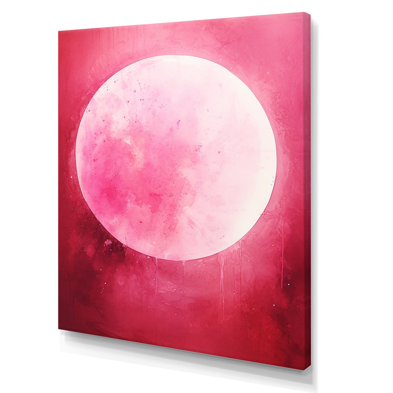 " Magenta Mercury Solar System ", Wrapped Canvas, 32" H x 24" W x 1" D