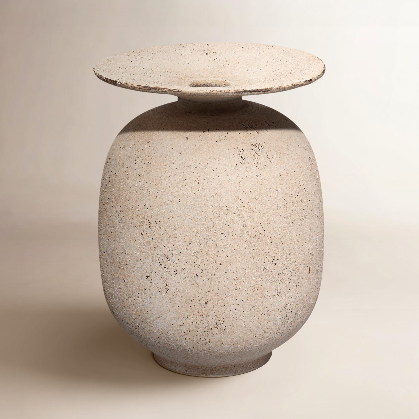 Zandy Handmade Ceramic Table Vase, Off White