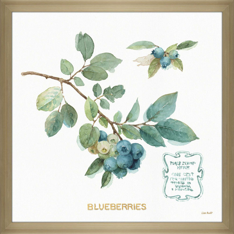 " My Greenhouse Fruit II ", 21.5" H x 21.5" W x 0.75" D, Champagne Framed