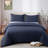 3 Pieces Duvet Cover Set, Stripe Washed Microfiber Comforter Cover with Zipper Closure - NTBAY-926475108-921878293
