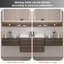 Ensemble de meuble-lavabo mural 60 "avec plateau en pierre reconstituée et armoire de rangement modulaire 24"-1767614455