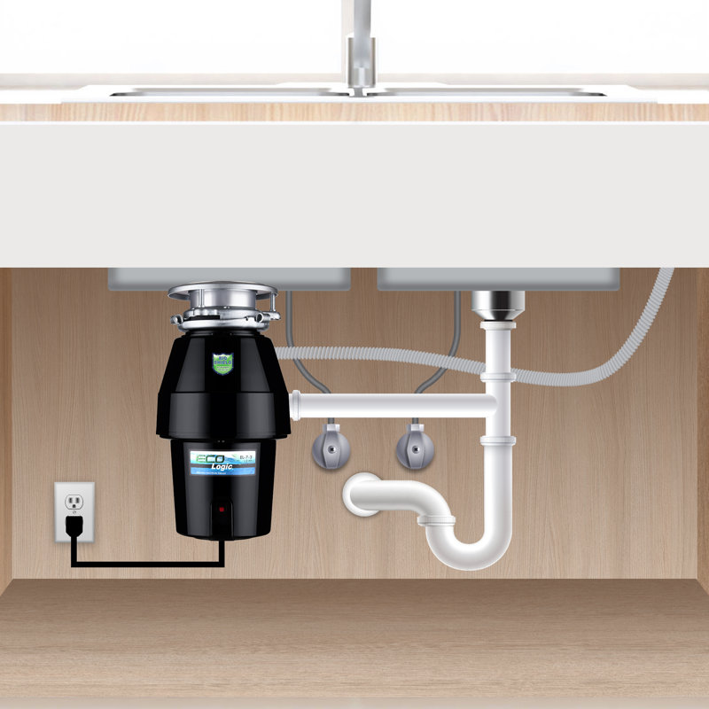 Eco Logic 1/2 HP Corded Garbage Disposal with Sound Insulation