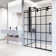 Elan 68-72" W x 74" H Sliding Frameless Shower Door with 3/8" Grid Clear Glass