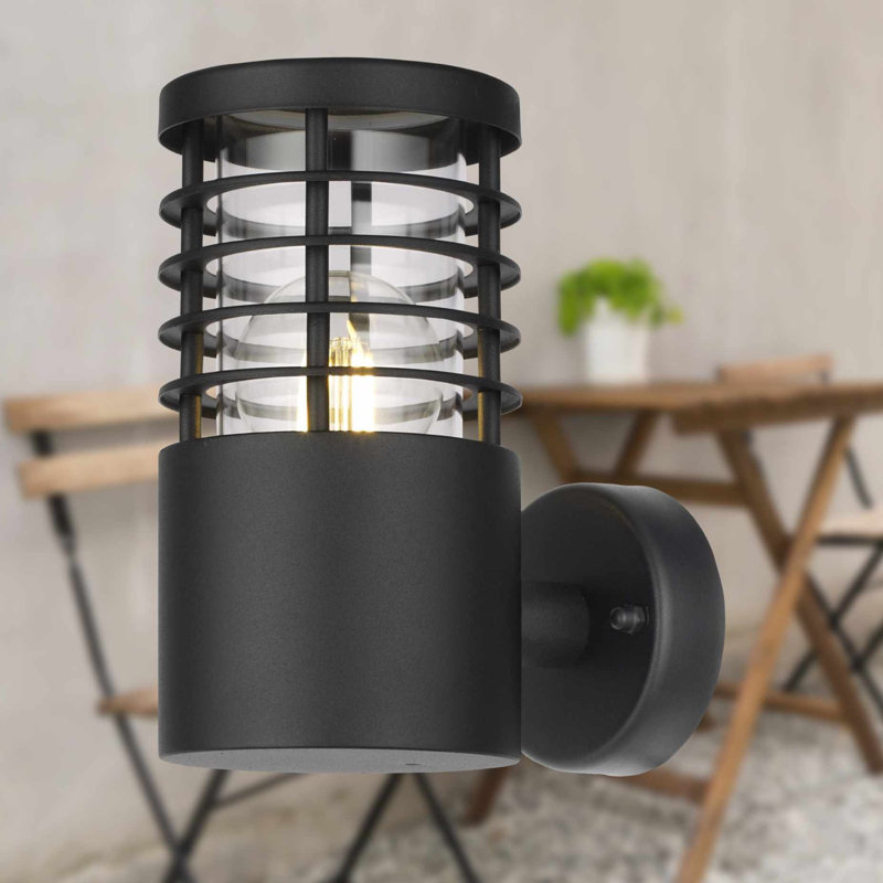 Shanti Black 18.8cm H Outdoor Armed Sconce