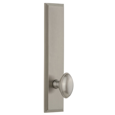 Grandeur Carré Tall Plate Privacy with Eden Prairie Door Knob