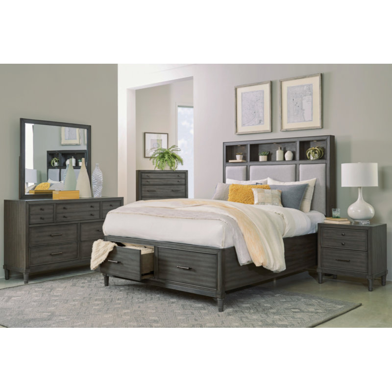 Commode 5 pièces de style moderne et transitionnel pour chambre à coucher 1 pièce
