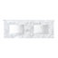 Zevio l 61 po x P 22 po. Comptoir de meuble-lavabo en marbre blanc de Carrare avec lavabo simple rectangulaire blanc