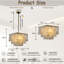 Belardo 3-Light Square Ceiling Light Coastal Natural Capiz Shell Tiered Flush Mount for Bedroom